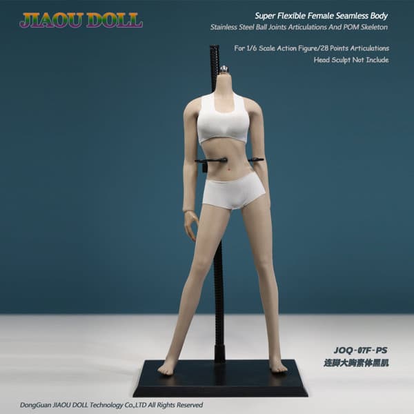 JIAOU DOLL シリコン可動フィギュア素体 アジアスタイル シームレスレッグ ラージバーストボディ ブラック