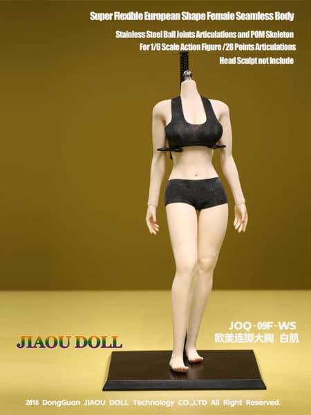 JIAOU DOLL シリコン可動フィギュア素体 欧米スタイル シームレスレッグ ラージバーストボディ 新ホワイト