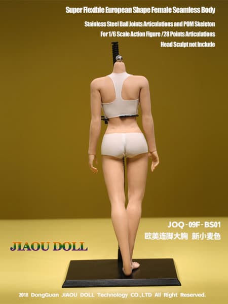 JIAOU DOLL シリコン可動フィギュア素体 欧米スタイル シームレスレッグ ラージバーストボディ 新日焼け肌