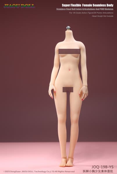 JIAOU DOLL シリコン可動フィギュア素体 少女スタイル スモールバーストボディ ナチュラル
