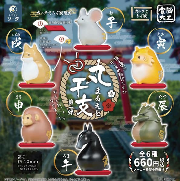 【BOX販売】電脳大工 丸干支 （全6種） 1BOX:6個入