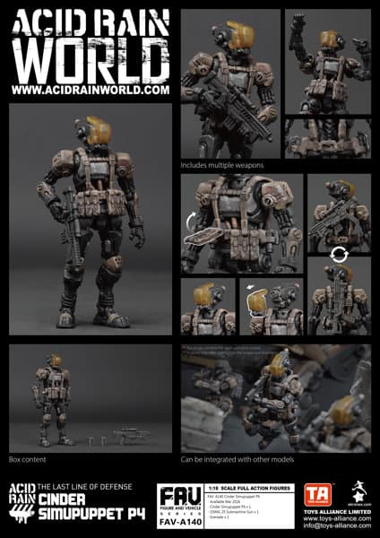 TOYS ALLIANCE LIMITED アシッドレイン 1/18スケール FAV-A140 シンダー シミュパペットP4
