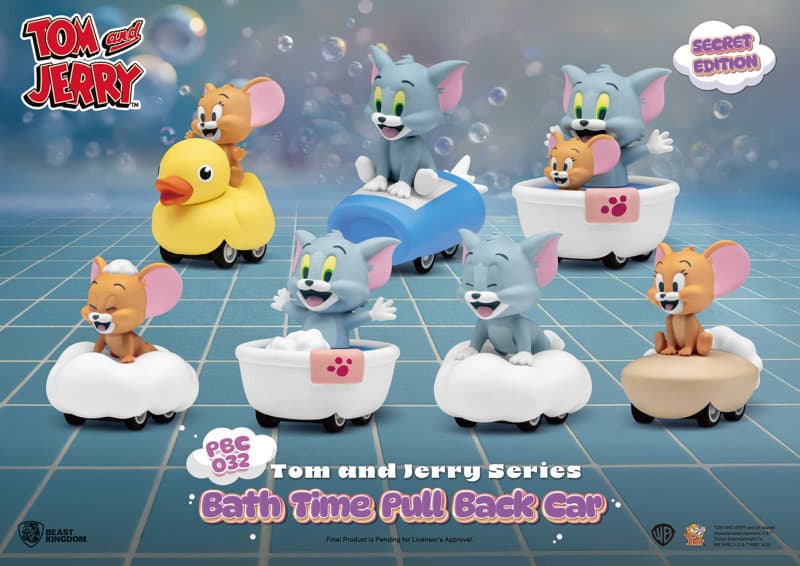 【BOX販売】013_PBC-032 トムとジェリーシリーズ お風呂タイム プルバックカー ブラインドボックス（1BOX=6個）
