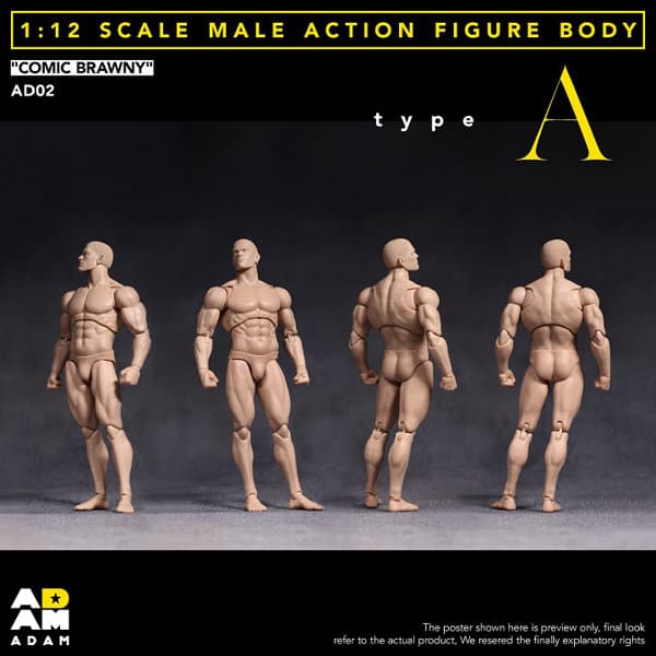 【AD-02A】コミックブラウニー男性素体A / Pale Skin