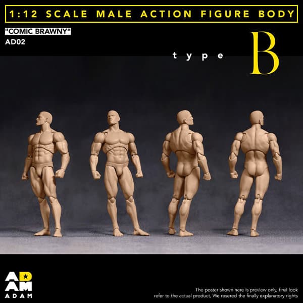 【AD-02B】コミックブラウニー男性素体B / Asian Yellow Skin