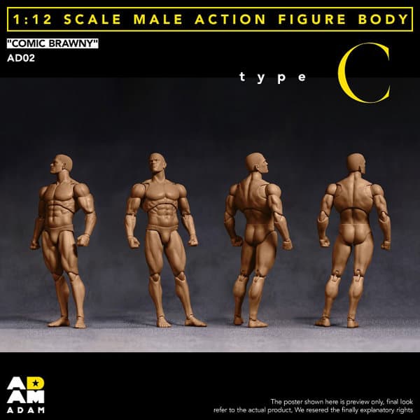 【AD-02C】コミックブラウニー男性素体C / Tan Skin