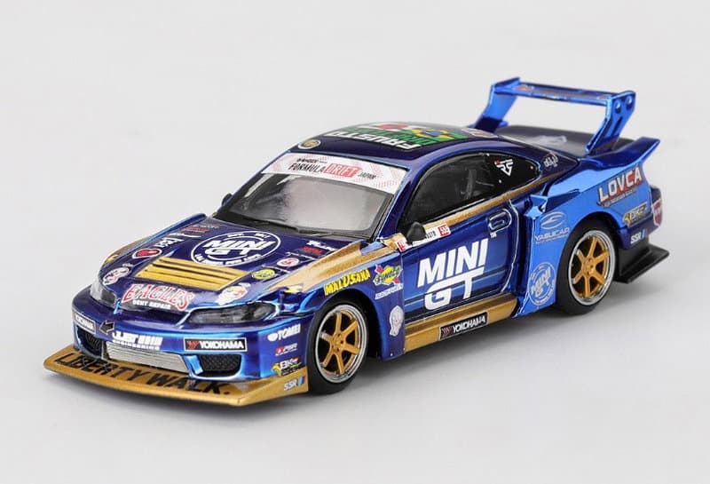 Nissan シルビア（S15） LB-Super Silhouette ＃555 2025 Formula Drift Japan Team MINI GT Liberty Walk（右ハンドル）