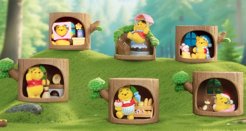 【BOX販売】ディズニー くまのプーさん 森のツリーハウスシリーズ フィギュアブラインドボックス（1BOX=6個入）