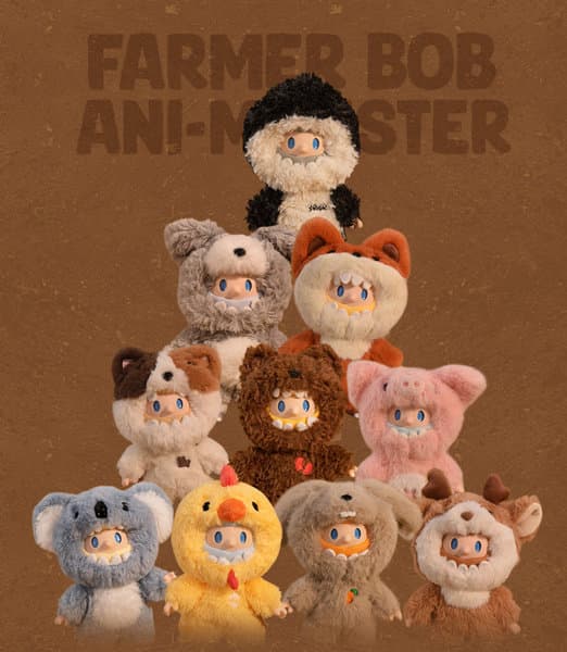 【BOX販売】FINDING UNICORN FARMER BOB 怪奇な守護者シリーズ トレーディングプラッシュ（1BOX=9個入）