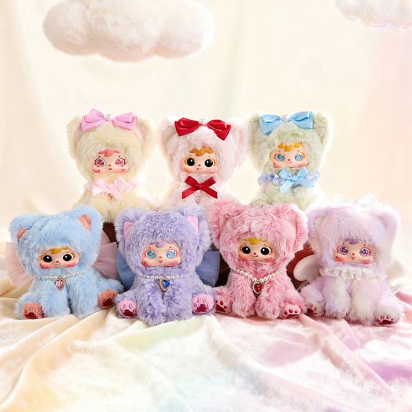 【BOX販売】MEI YI YOU ART TOY Samuel ベルベットレインボーキャットシリーズ トレーディングプラッシュ（1BOX=6個入）