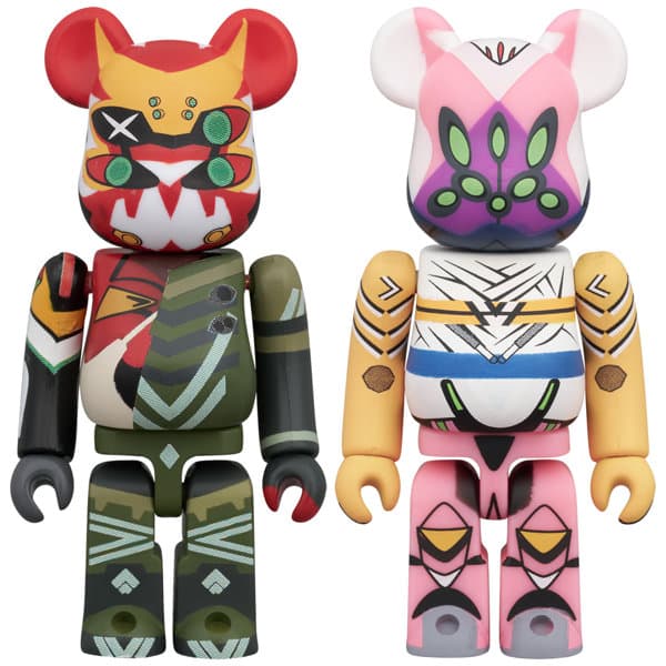 BE@RBRICK エヴァンゲリオン新2号機α ＆ エヴァンゲリオン8号機β 臨時戦闘形態 100％ 2PCS SET