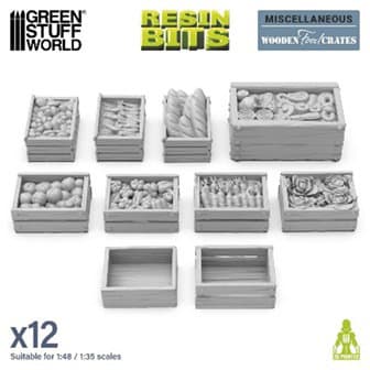 3Dプリントセット 木製食料箱セット（12個入）