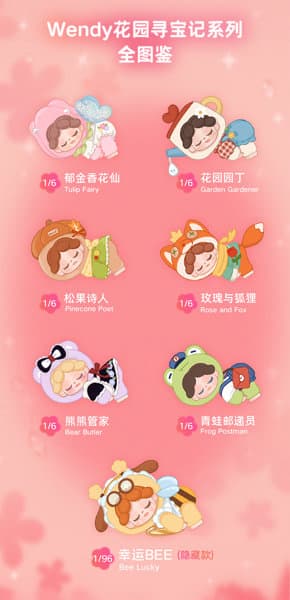 【再販】【BOX販売】DODO SUGAR Wendy ガーデンの宝探しシリーズ トレーディングプラッシュ（1BOX=6個入）