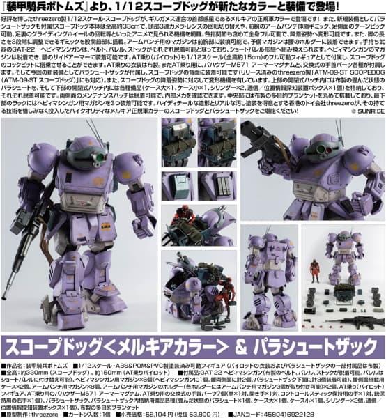 装甲騎兵ボトムズ スコープドッグ＜メルキアカラー＞＆パラシュートザック