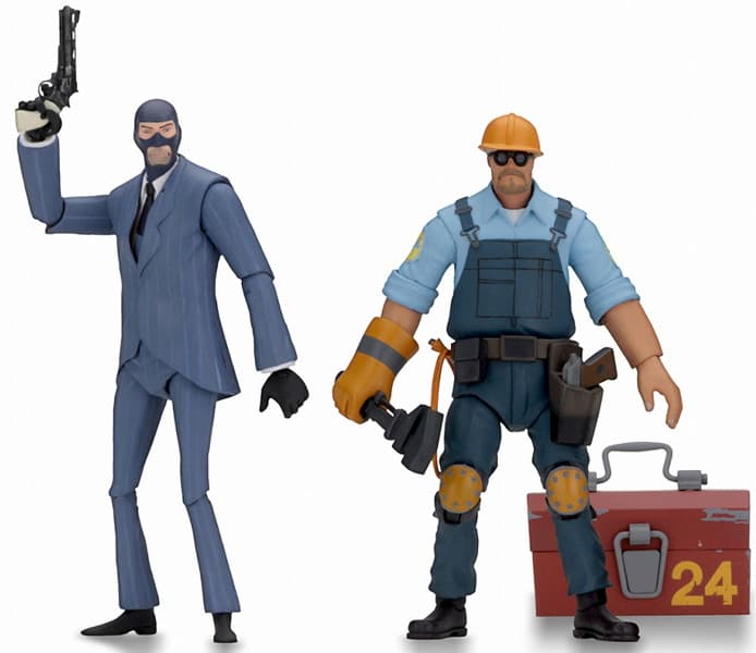 チームフォートレス2/ 7インチ アクションフィギュア シリーズ3.5 BLU: 2種セット