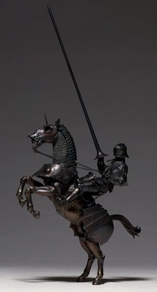 タケヤ式自在置物 15世紀ゴチック式エクエストリアンアーマー ブロンズ