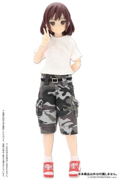 1/12 ハーフカーゴパンツ 迷彩グレー