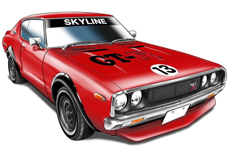 1/24 ニッサン スカイライン GT-R 2ドア ’73（KPGC110） チームGT-R二階堂 よろしくメカドックシリーズ No.7