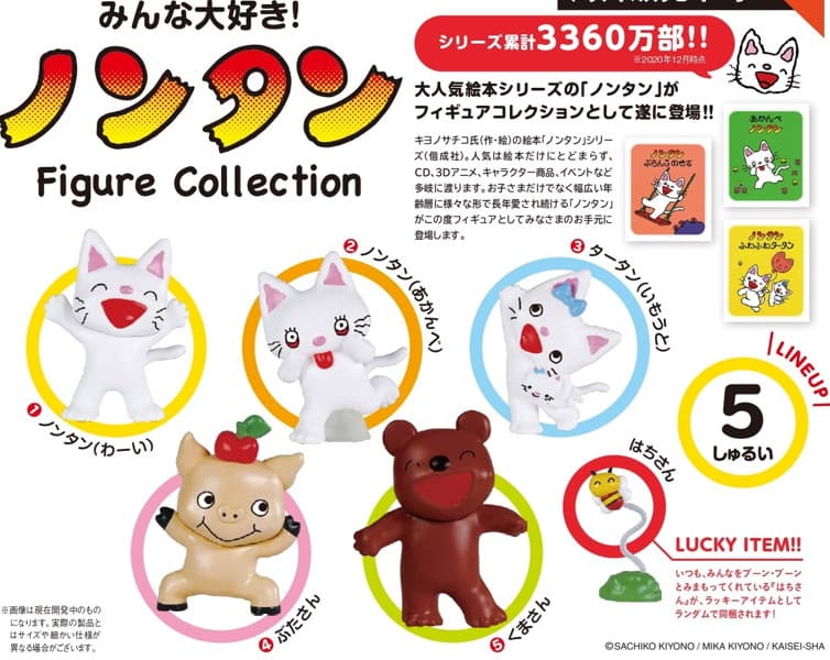 【BOX販売】ノンタン フィギュアコレクション （1box 12入り）（全5種）