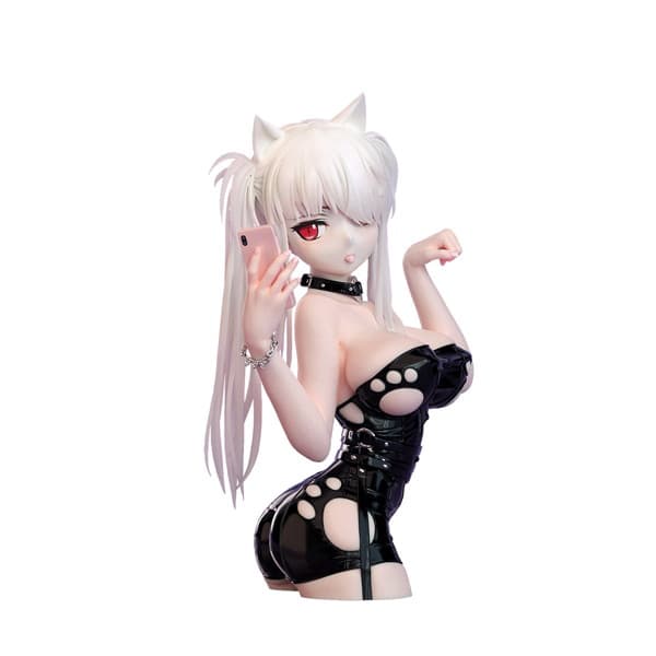 限定500個 Bfullオリジナル「自撮り猫耳少女」フットレスver. 1/4スケールフィギュア 塗装済み完成品