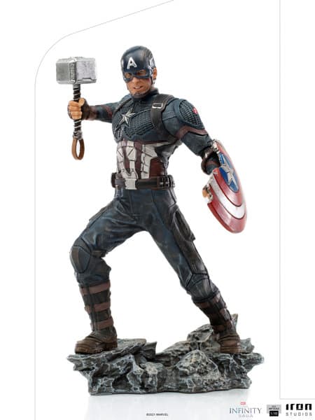 『マーベル』【アイアン・スタジオ スタチュー】「バトルジオラマ・シリーズ」1/10スケール キャプテン・アメリカ（アルティメット）［映画『マーベル/インフィニティ・サーガ』］