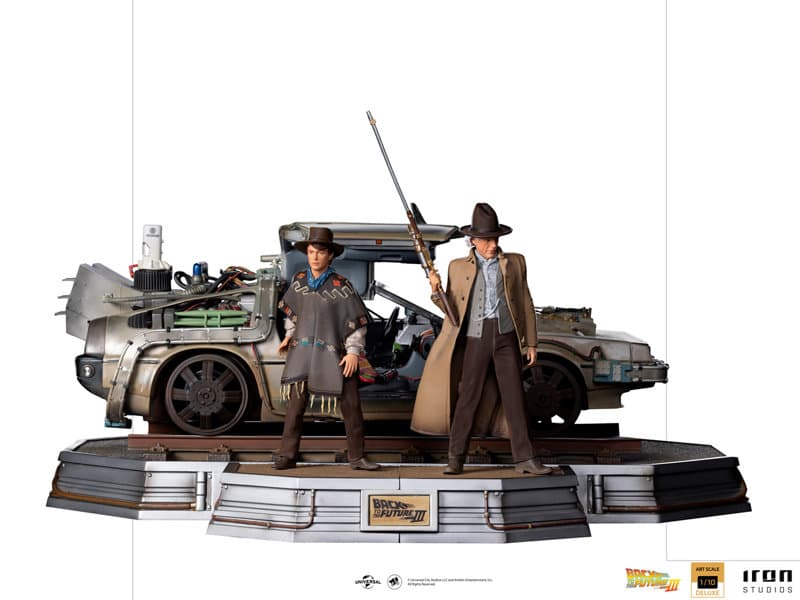 『バック・トゥ・ザ・フューチャー PART3』 【アイアン・スタジオ スタチュー】 「アートスケール」1/10スケール デロリアン・タイムマシン（デラックス版）