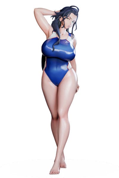 よし男 イラスト「女上司」競泳水着ver. 1/4スケール 塗装済み完成品フィギュア