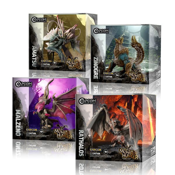 CAPCOM FIGURE BUILDER CUBE MONSTER HUNTER 4体セットボックス（リオレウス/ジンオウガ/メル・ゼナ/アマツマガツチ）