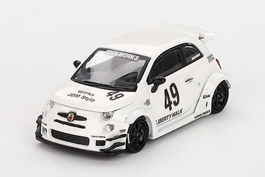 アバルト 595 LB-WORKS x Abas Works ガラ ホワイト 左ハンドル