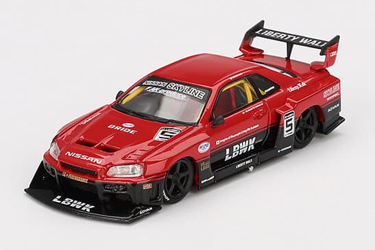 1/64 日産 LB-ER34 スーパーシルエット スカイライン レッド/ブラック 右ハンドル