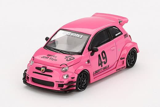 アバルト 595 LB-WORKS x Abas Works ピンク 右ハンドル