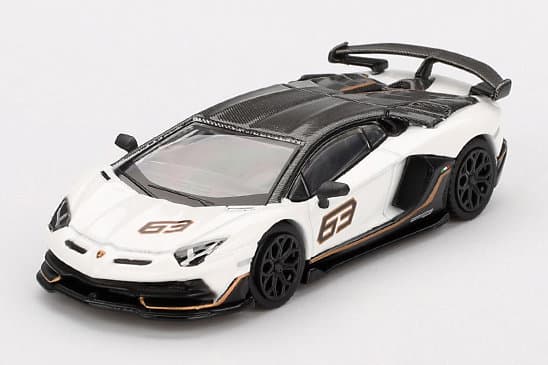 ランボルギーニ アヴェンタドール SVJ 63 Bianco Asopo ホワイト 右ハンドル