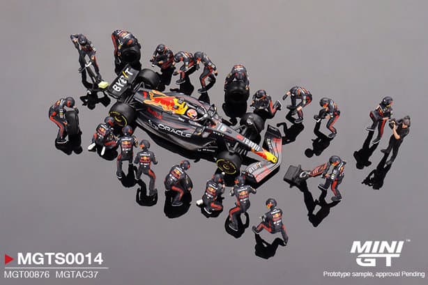 オラクル レッドブル レーシング RB19 2023 優勝車 ＃1 日本グランプリ Max Verstappen ピットクルーセット