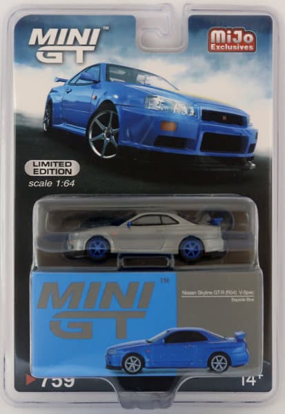 Nissan スカイライン GT-R R34 Vスペック ベイサイドブルー（右ハンドル）
