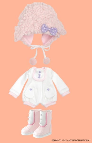 KIKIPOP！ きのこプラネット「もふもふひつじさんセット」 ホワイト×ピンク