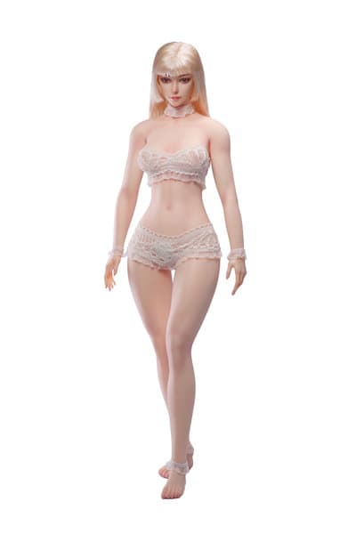 TBリーグ 1/6 スーパーフレキシブル 女性シームレスボディ スリムウエスト・カーヴィー ヘッド付/足首取り外し式/ペールスキン