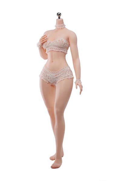 TBリーグ 1/6 スーパーフレキシブル 女性シームレスボディ スリムウエスト・カーヴィー ヘッドなし/足一体型/ペールスキン