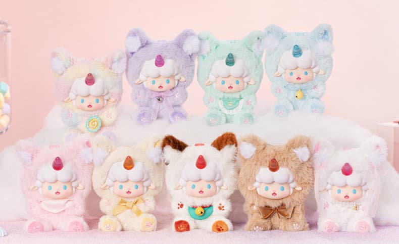 【BOX販売】くるくるひつじのニャン日記 キャンディハウスシリーズ ぬいぐるみチャーム (1BOX=8個入)