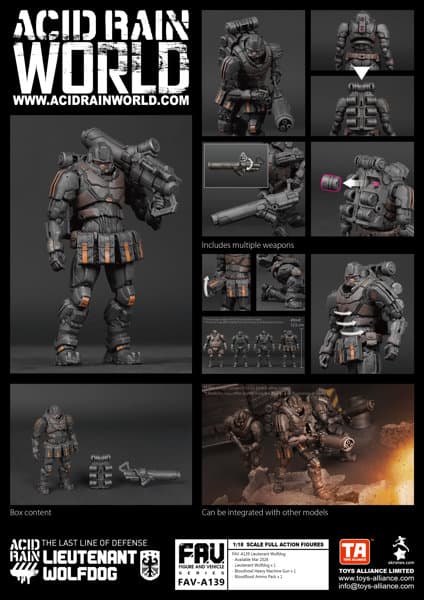 TOYS ALLIANCE LIMITED アシッドレイン 1/18スケール FAV-A139 中尉ウルフドッグ