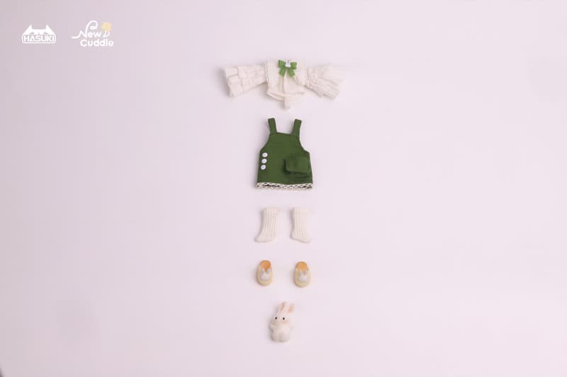 WY-001 グリーンバニーサスペンダースカートセット(ドール用) New Cuddle Flower