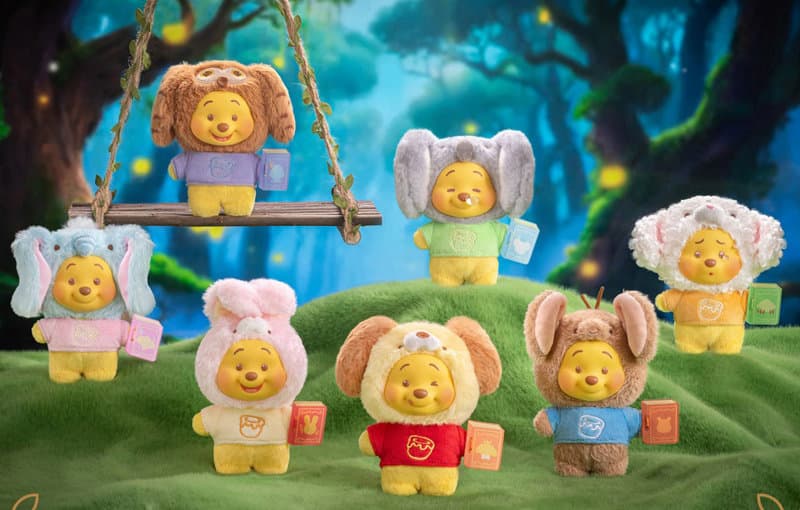 【BOX販売】ディズニー くまのプーさん アニマル童話ブックシリーズ ぬいぐるみチャームブラインドボックス(1BOX=6個入)
