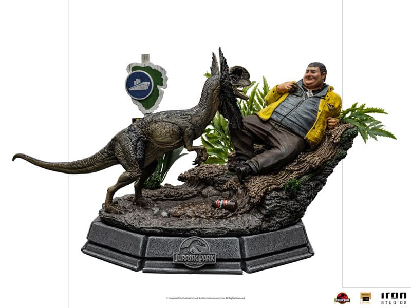 『ジュラシック・パーク』 【アイアン・スタジオ スタチュー】「デラックス・アートスケール」1/10スケール デニス・ネドリーとディロフォサウルス