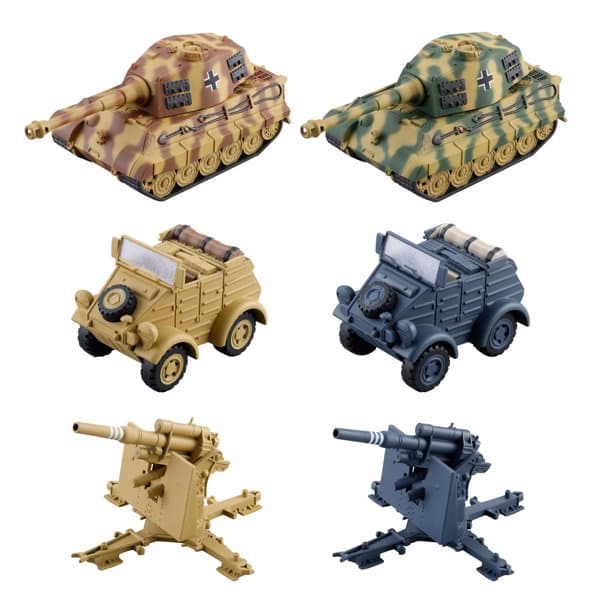 【BOX販売】ミニチュア キューブ miniQ ワールドタンクデフォルメ10 ドイツ機甲師団編3(全6種) 1BOX:6個入