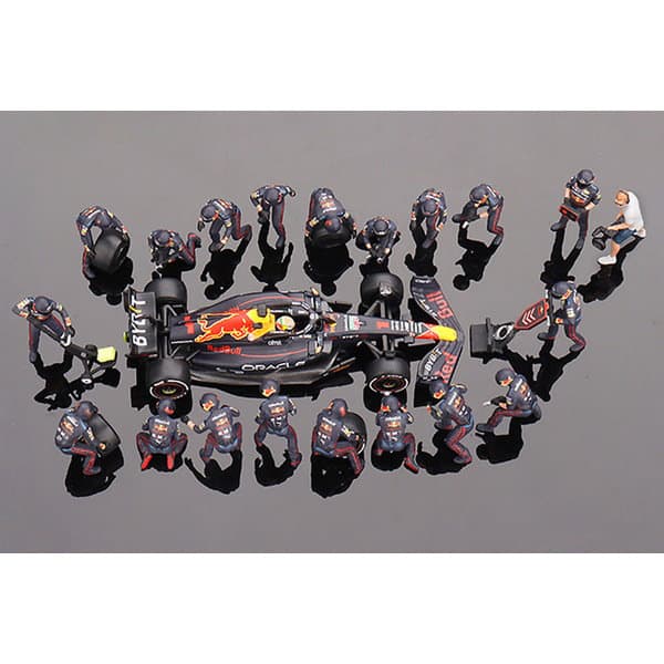 オラクル レッドブル レーシング RB18 2022 優勝車 #1 アブダビグランプリ Max Verstappen ピットクルーセット