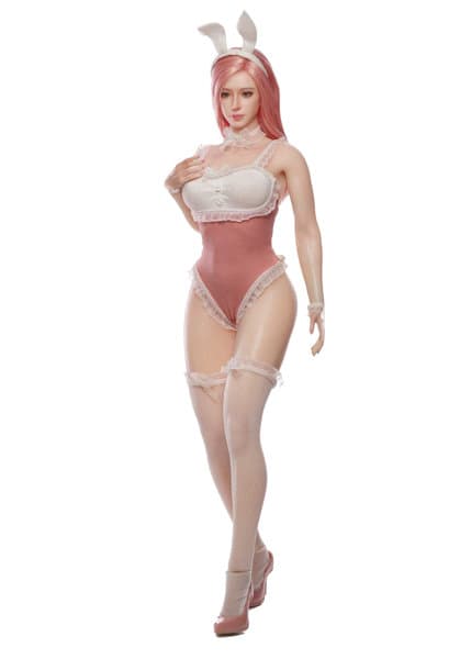 TBリーグ 1/6 プラチナグレード・シリコン コレクティブルシリーズ バニーガール ベール ヘッド付 ピンク (高品質マシンルート植毛)